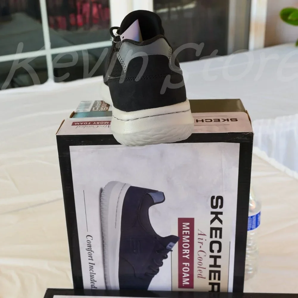 2 pairs Skechers bundle shoes BLACK+nAVY men shoes - Picture 13 of 16